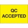 2" x 3" - "QC Accepted" (Fluorescent Yellow) Labels
