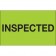 1 1/4" x 2" - "Inspected" (Fluorescent Green) Labels