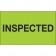 3" x 5" - "Inspected" (Fluorescent Green) Labels