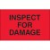 1 1/4" x 2" - "Inspect For Damage" (Fluorescent Red) Labels