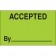 1 1/4" x 2" - "Accepted By" (Fluorescent Green) Labels