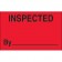 1 1/4" x 2" - "Inspected" (Fluorescent Red) Labels