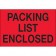 2" x 3" - "Packing List Enclosed" (Fluorescent Red) Labels