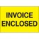 2" x 3" - "Invoice Enclosed" (Fluorescent Yellow) Labels