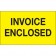 3" x 5" - "Invoice Enclosed" (Fluorescent Yellow) Labels
