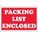 2" x 3" - "Packing List Enclosed" Labels