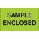 3" x 5" - "Sample Enclosed" (Fluorescent Green) Labels