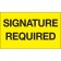 3" x 5" - "Signature Required" (Fluorescent Yellow) Labels