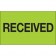 3" x 5" - "Received" (Fluorescent Green) Labels