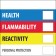 4" x 4" - "Health Flammability Reactivity"