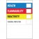 4" x 6" - "Health Flammability Reactivity"