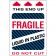 4" x 6" - "Fragile - Liquid in Plastic" Labels