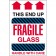 4" x 6" - "Fragile Glass - This End Up" Labels