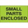 3" x 5" - "Small Parts Enclosed" (Fluorescent Green) Labels