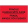 3" x 5" - "Fragil - Maneje Con Cuidado" (Fluorescent Red) Bilingual Labels