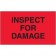 3" x 5" - "Inspect For Damage" (Fluorescent Red) Labels