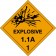 4" x 4" - "Explosive - 1.1A - 1" Labels