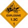 4" x 4" - "Explosive - 1.3C - 1" Labels