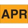 2" x 3" - "APR" (Fluorescent Orange) Months of the Year Labels