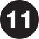 2" Circle - "11" (Black) Number Labels