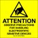 4" x 4" - "Attention - Observe Precautions" Labels