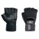 Mesh Material Handling Fingerless Gloves w/ Wrist Strap - Large