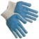 PVC Blue Dot Knit Gloves - Small