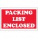 3" x 5" - "Packing List Enclosed" Labels