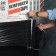18" x 80 Gauge x 1500' Black Blown Hand Stretch Film